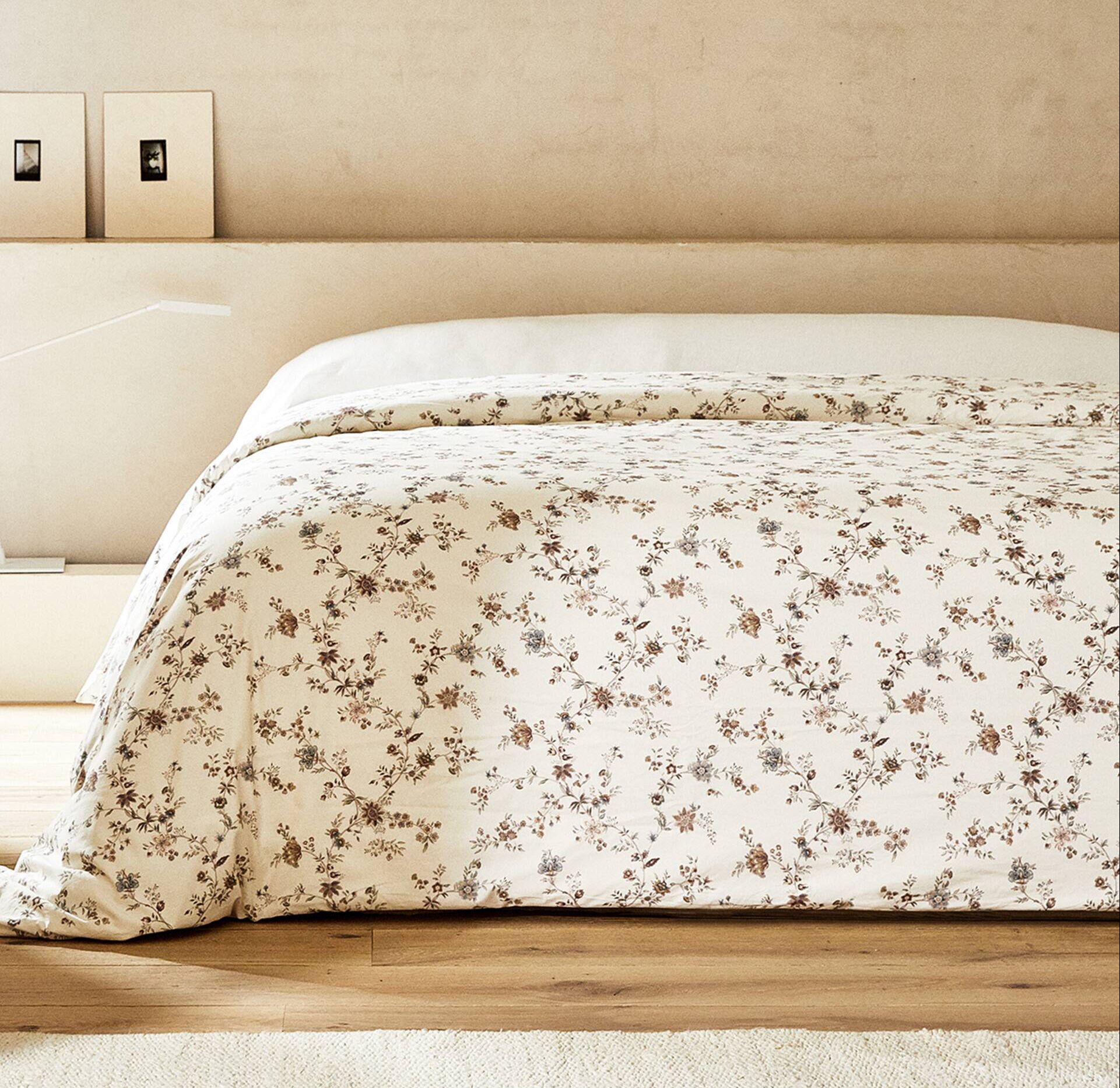 Multicolored floral print duvet cover by Zara Home