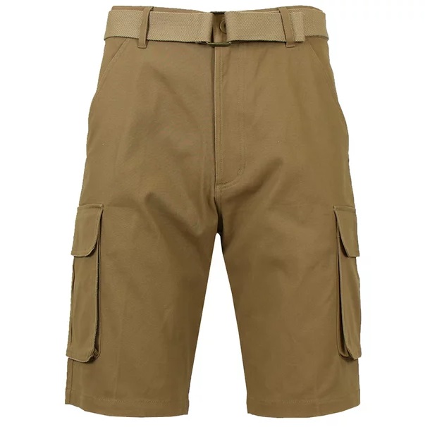 Walmart Men's Cotton Flex Stretch Cargo Shorts with Belt