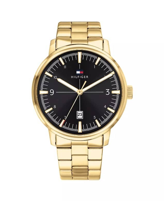 Men's Gold Plated Stainless Steel Bracelet Watch