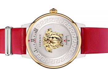 Women's Swiss Medusa Icon Red Leather Strap