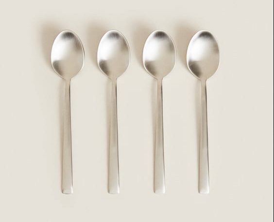 Zara 4-Piece Steel Dessert Spoon Set