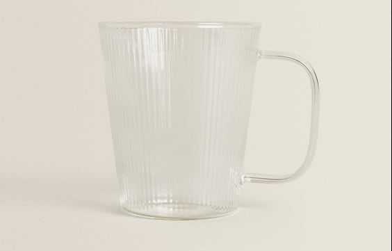 Zara Borosilicate Glass Pitcher with Line Design