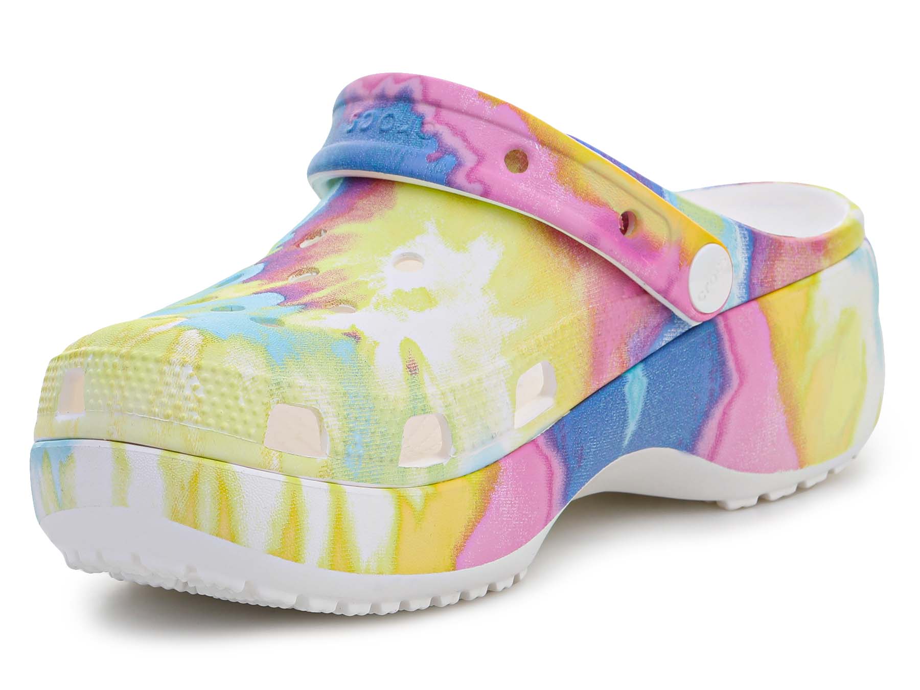 Classic Crocs Plarform tie DYE Graphic Flip