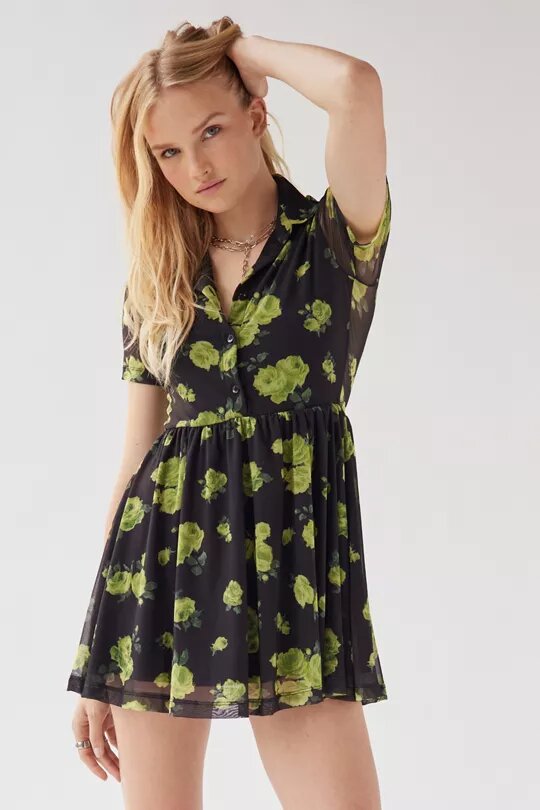 Urban Outfitters Dottie Collared Mini Dress