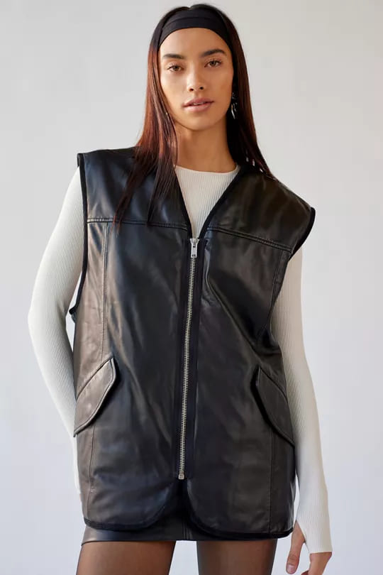 Urban Outfitters Deadwood Spector Leather Vest