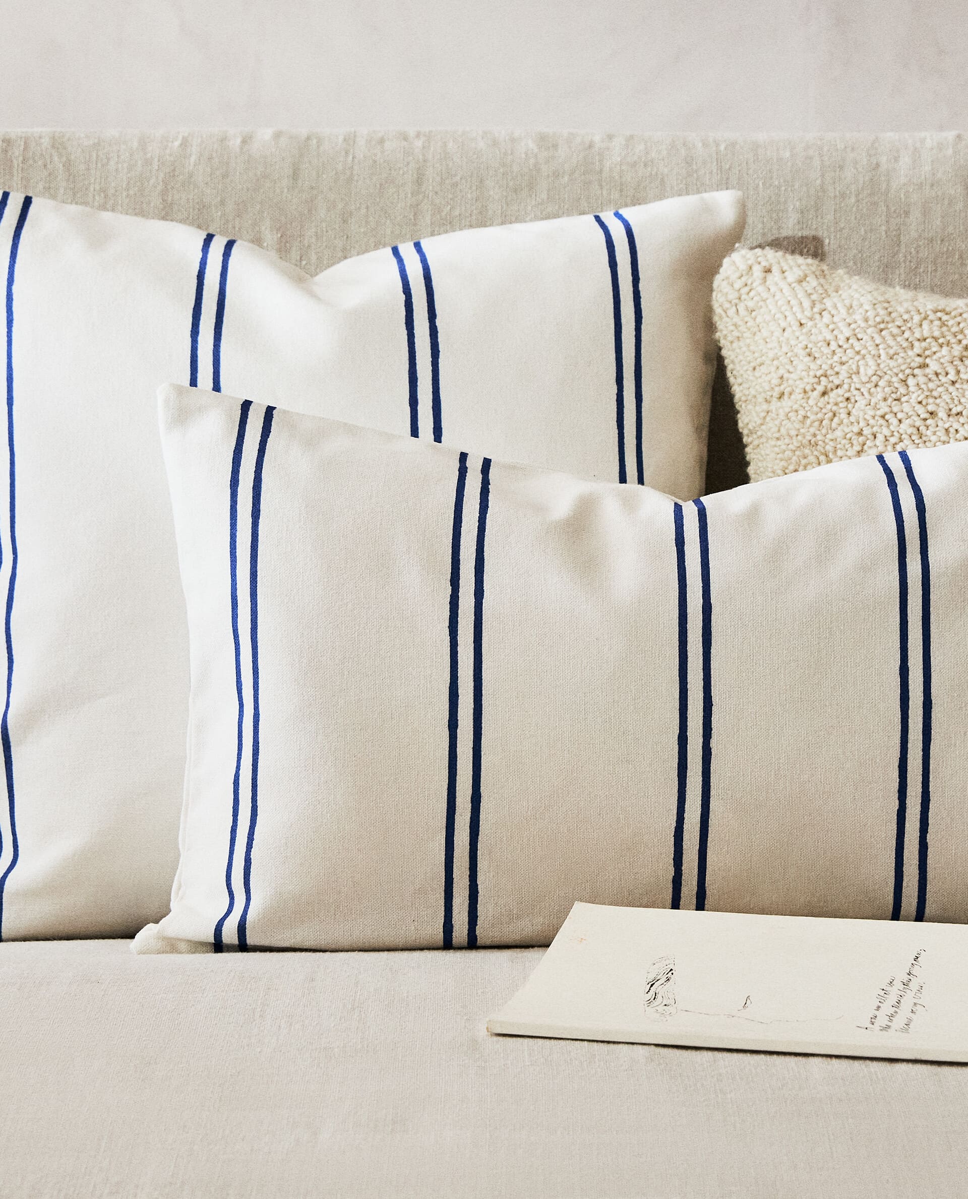 Zara Home Striped Print Throw Pillow Cover