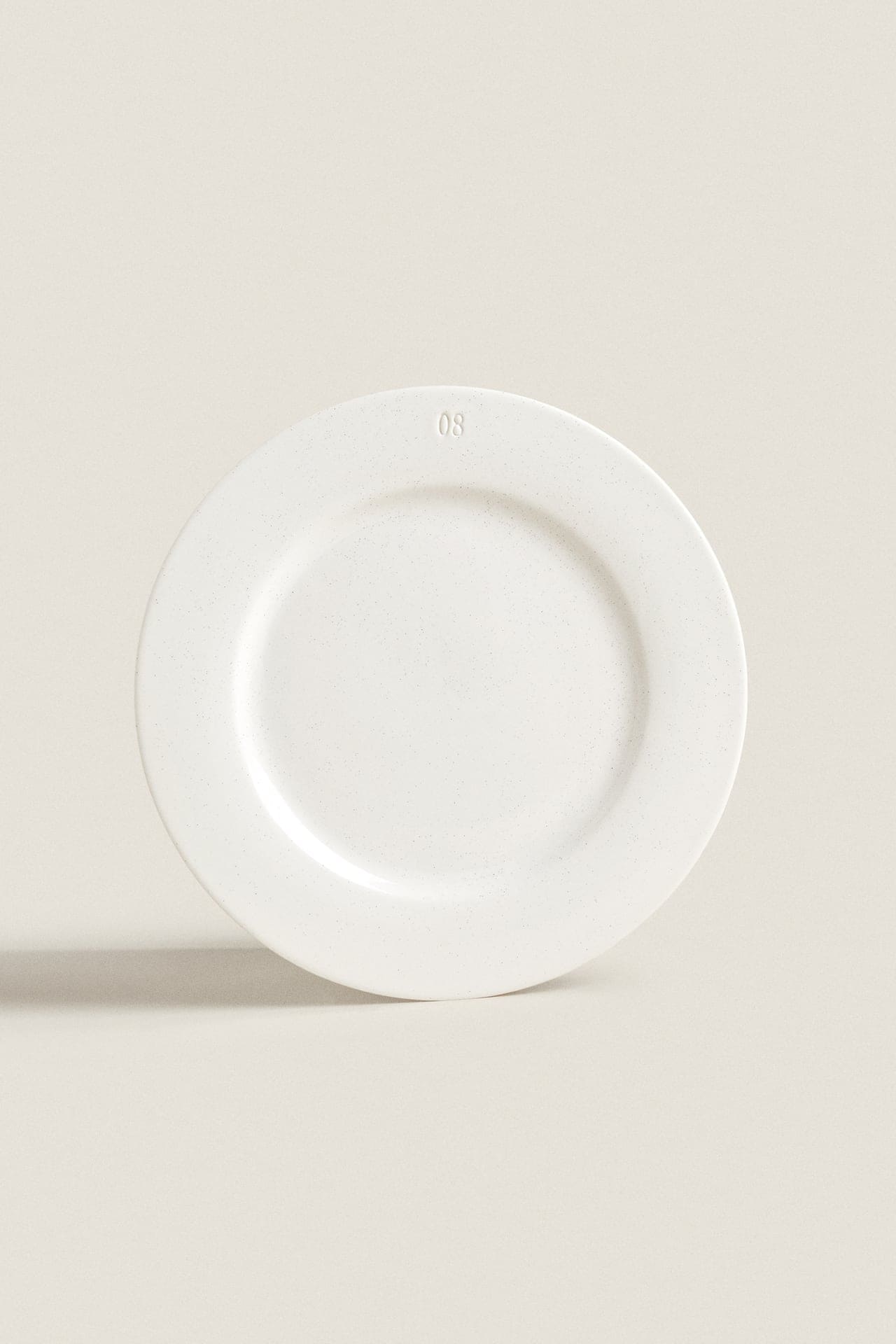 Porcelain Dinner Plate with Number Detail