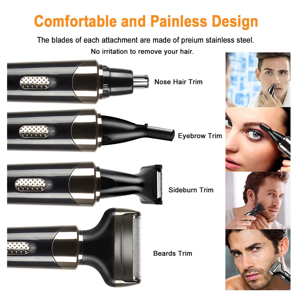 4 in 1 Rechargeable Waterproof Razor 