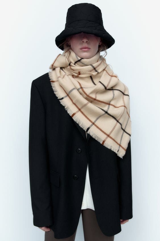 Zara checkered scarf