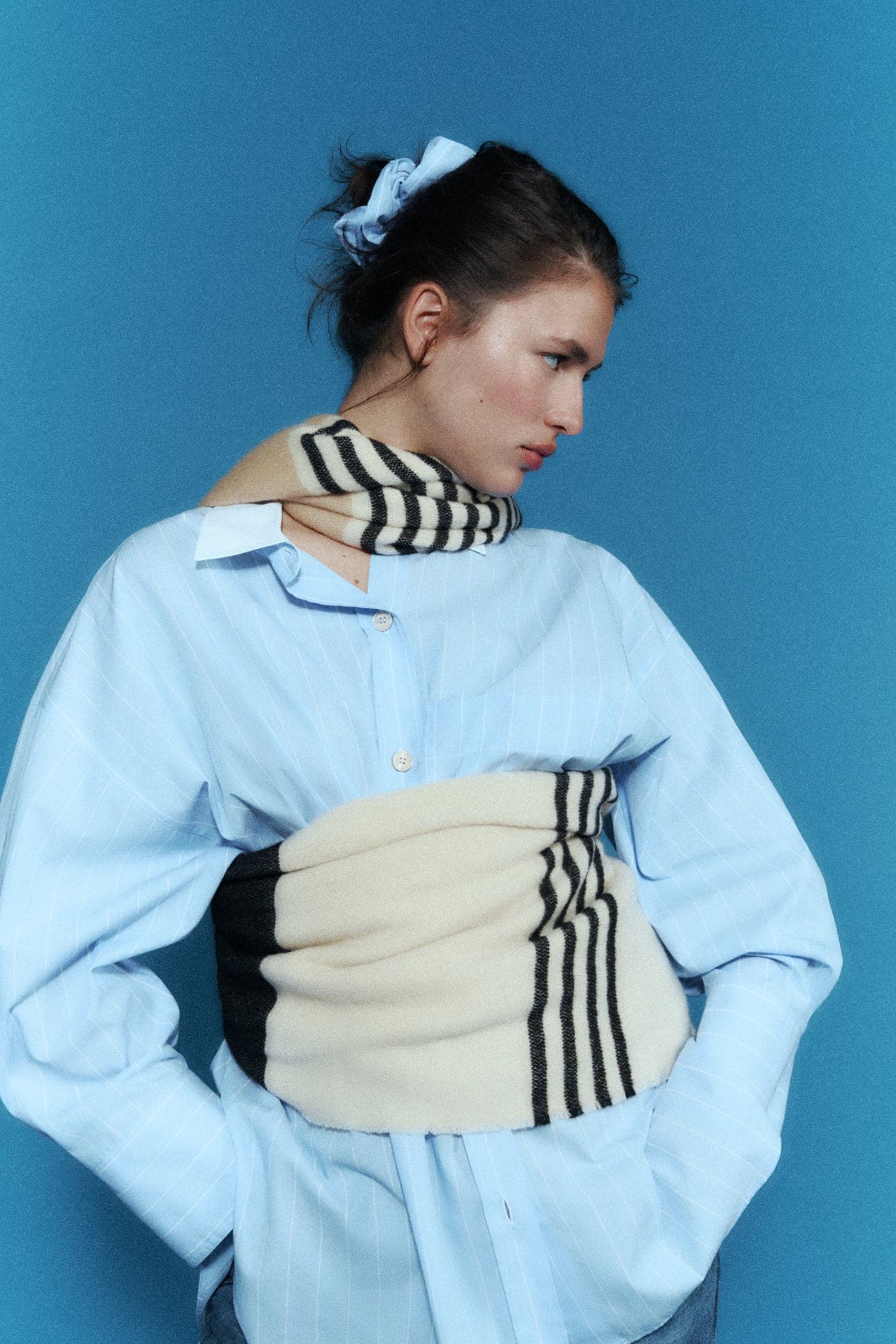 Zara striped scarf