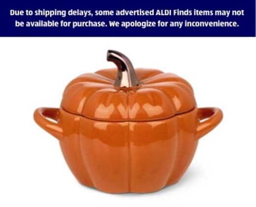 ALDI Small or 2-Pack Mini Pumpkin Casserole Dishes