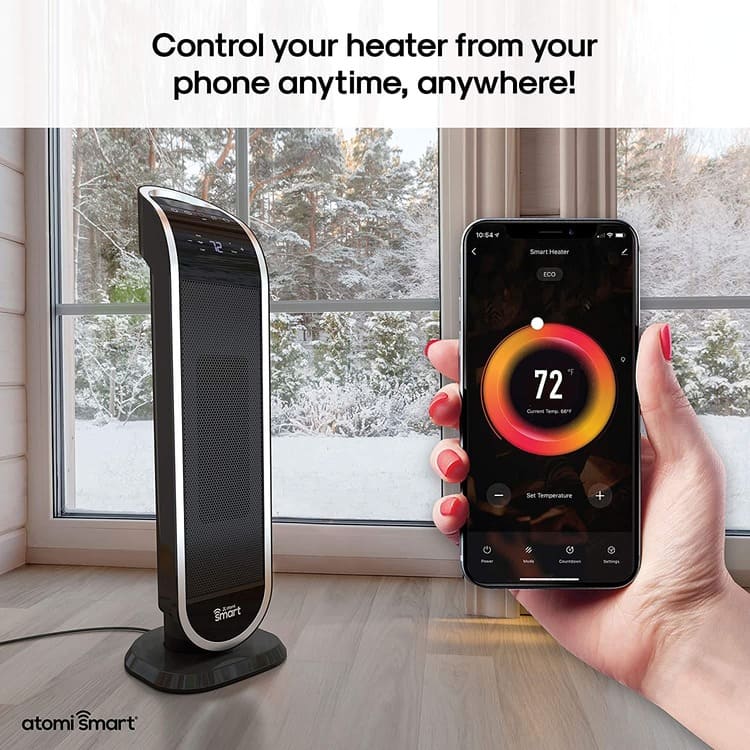 Costco Atomi smart WiFi Portable Tower Space Heater - 2nd Gen
