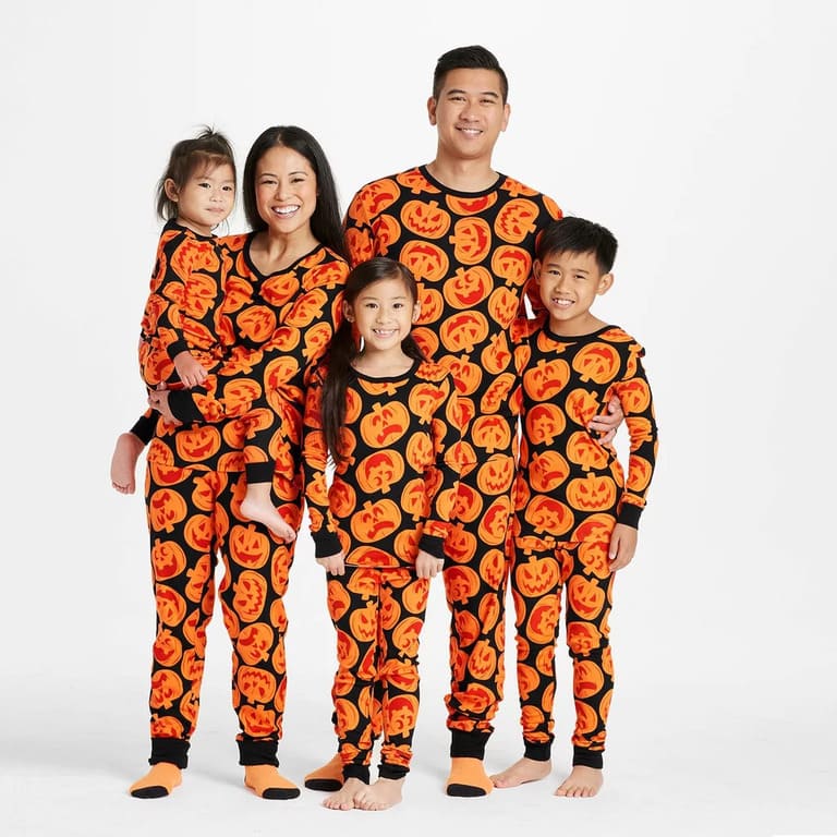 Halloween Pumpkins Matching Family Pajama Set - Hyde & EEK! Boutique™ Orange