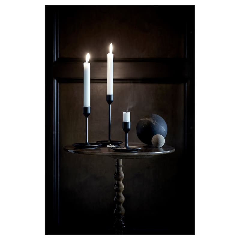IKEA Candlestick, set of 3, black