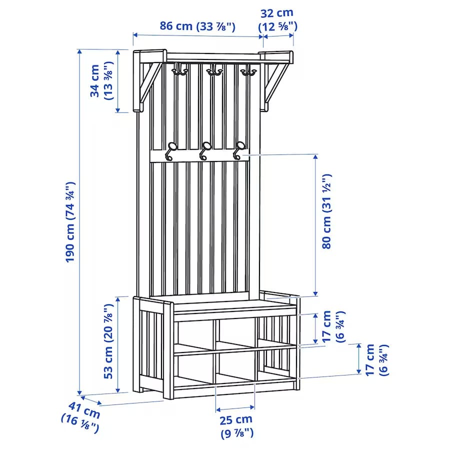 The most complete IKEA coat rack with 