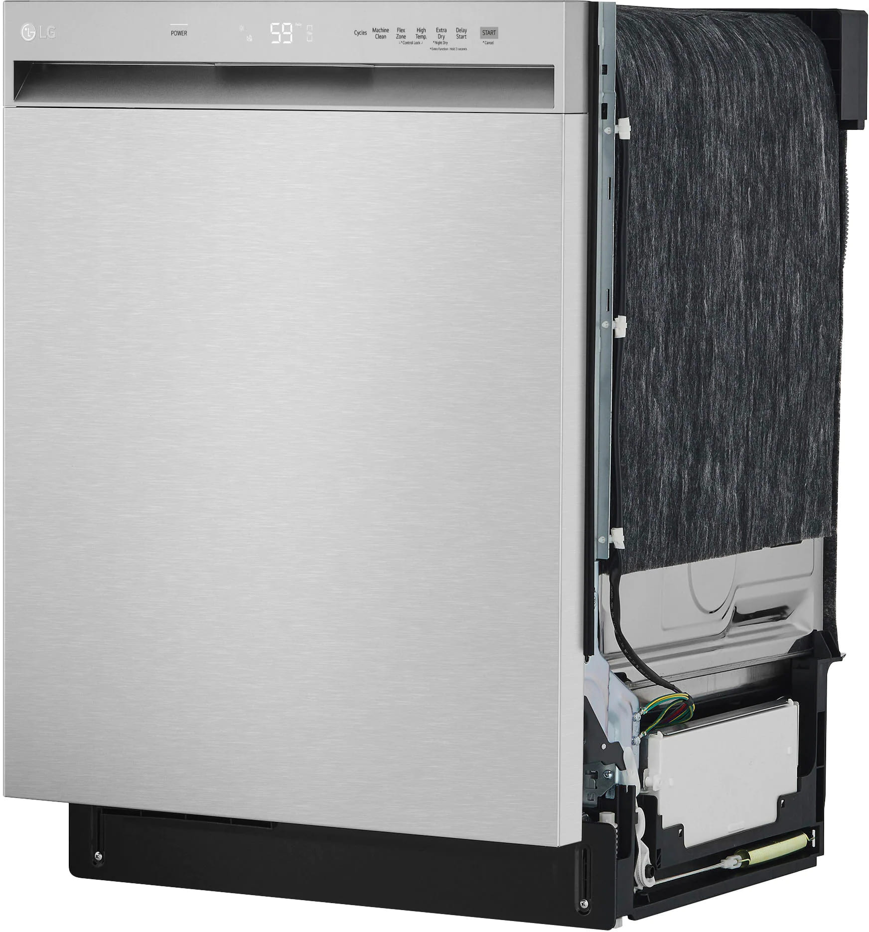 Best Buy LG - Front-Control Built-In Dishwasher with Stainless Steel Tub
