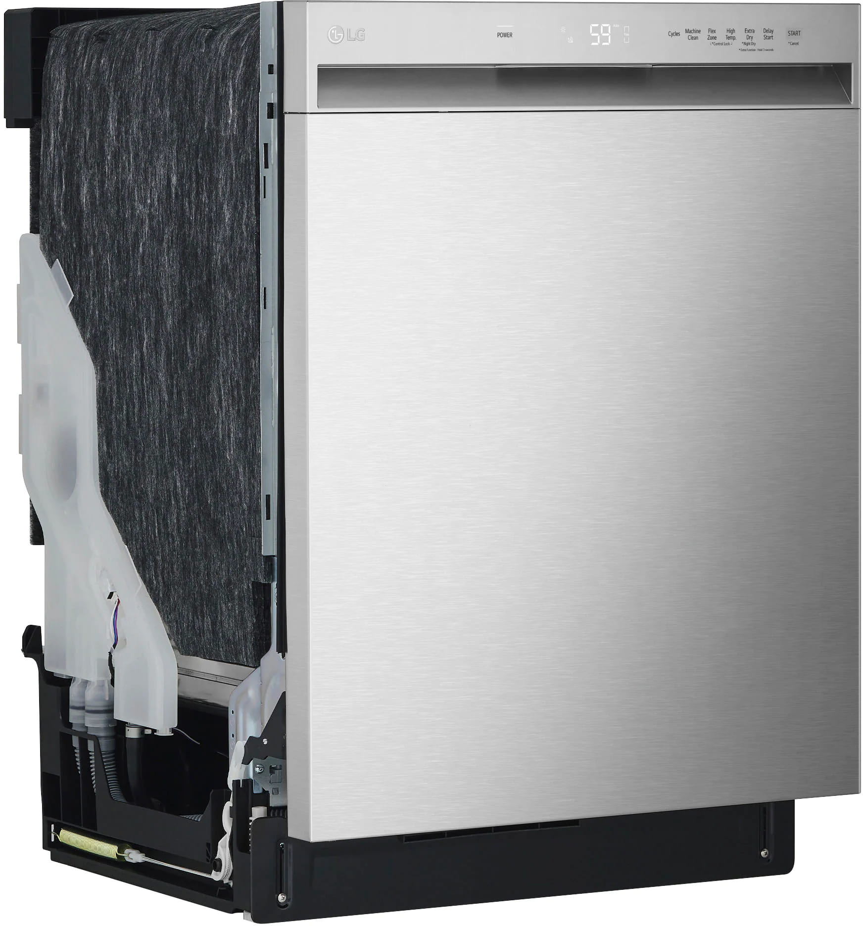 LG - Front-Control Built-In Dishwasher with Stainless Steel Tub