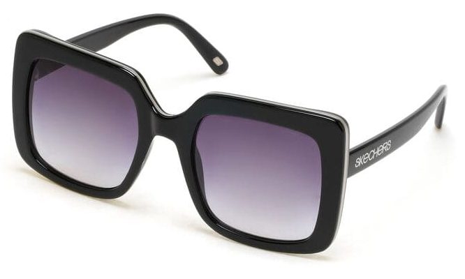Skechers Oversized Square Metal Trim Sunglasses