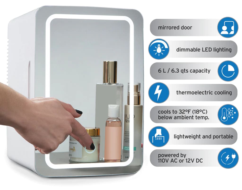 Target Koolatron Portable Cosmetics Fridge with LED Lighted Mirror