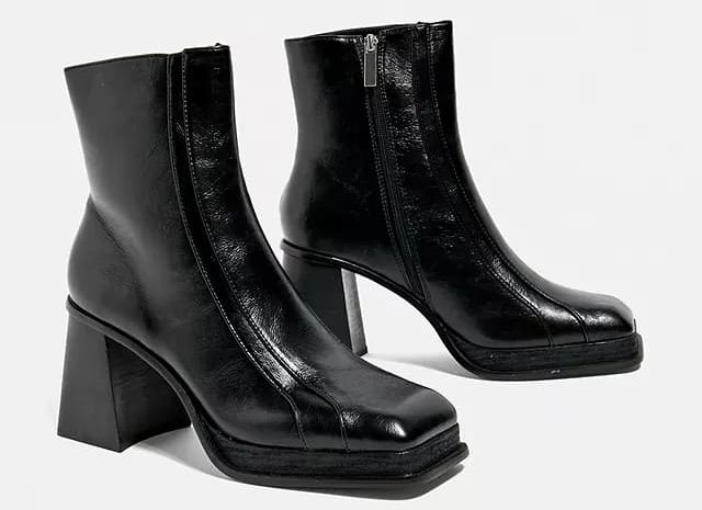 Urban Outfitters Shelly's London Black Orion Heeled Boots