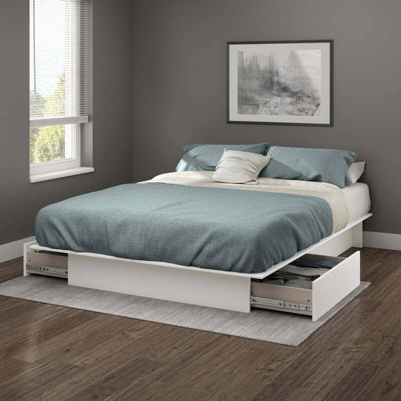 Walmart South Shore SoHo Storage Platform Bed with 2 Drawers, Queen