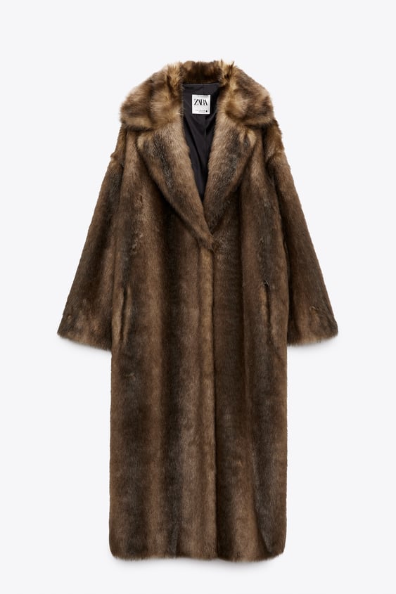 Zara Faux Fur Coat Limited Edition 4360/241