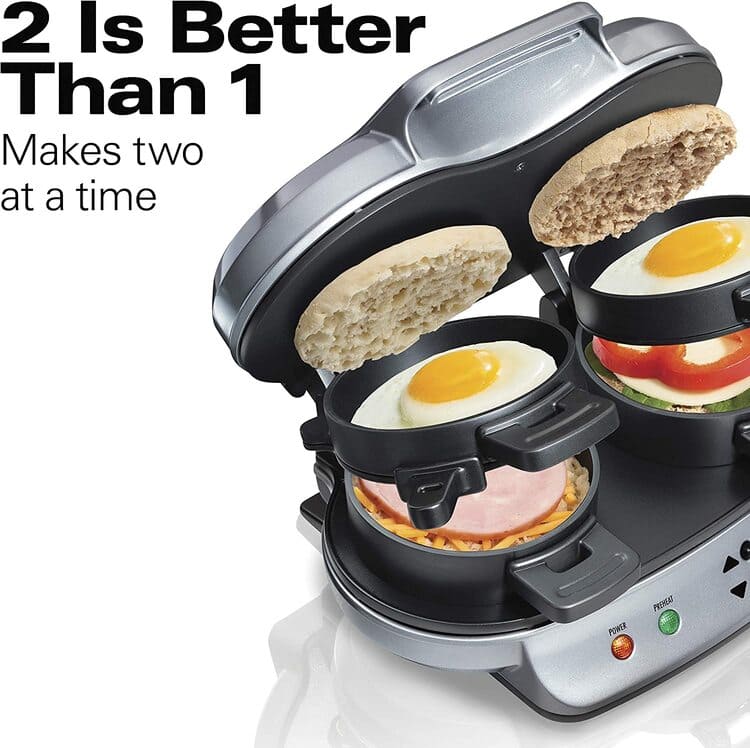 Hamilton Beach Double Breakfast Sandwich Maker with Timer