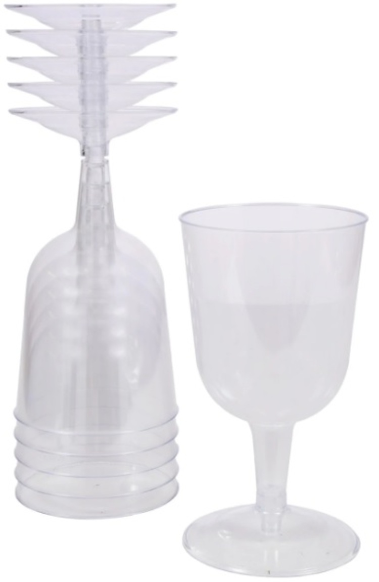 Dollar Tree Clear Plastic Wine Glasses