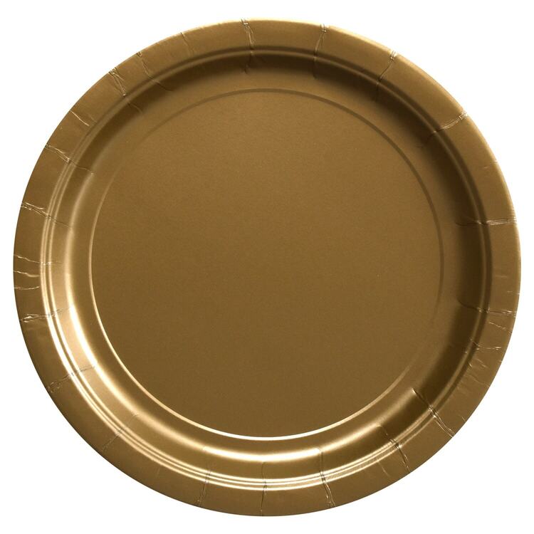 Dollar Tree Dark Gold Metallic Paper Party Plates