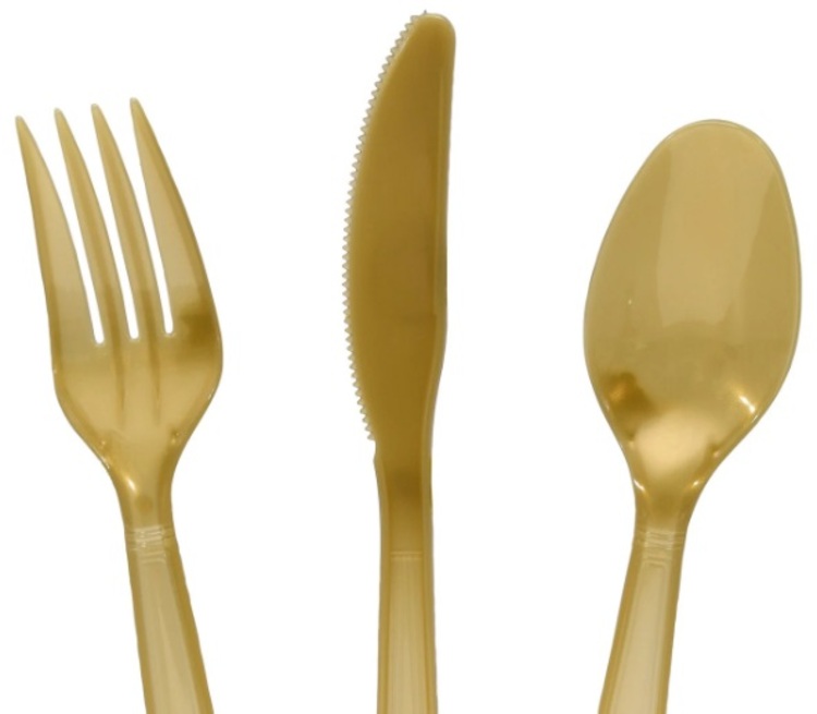 Dollar Tree Dark Gold Plastic Utensils