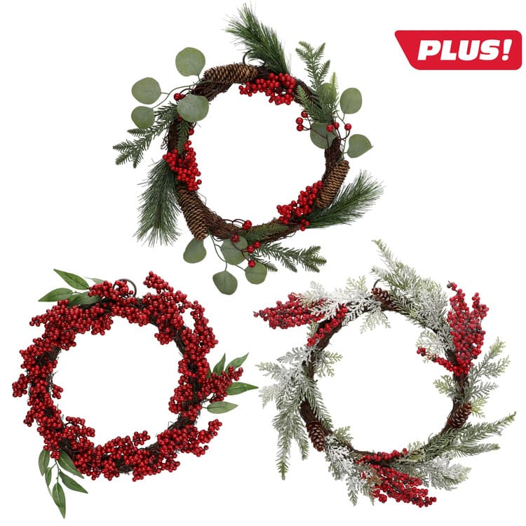 Dollar Tree Pine Berry Wreath