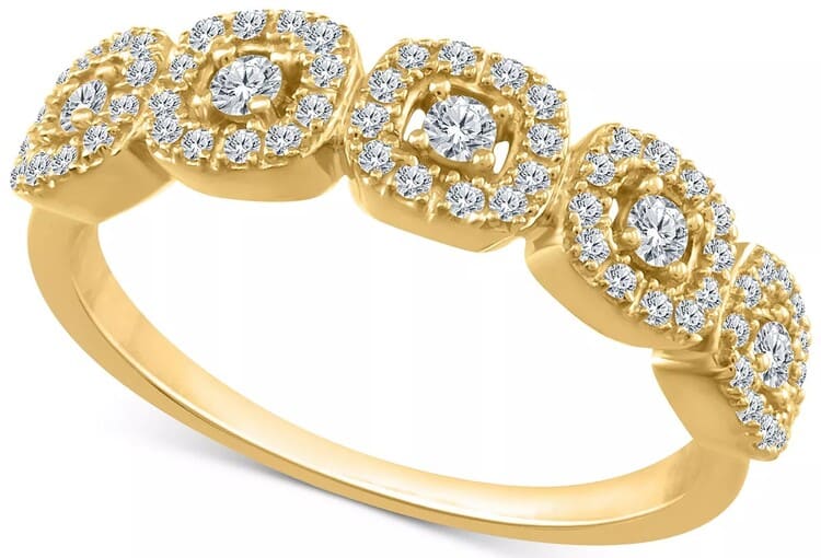 Macy's Diamond Halo Cluster Ring
