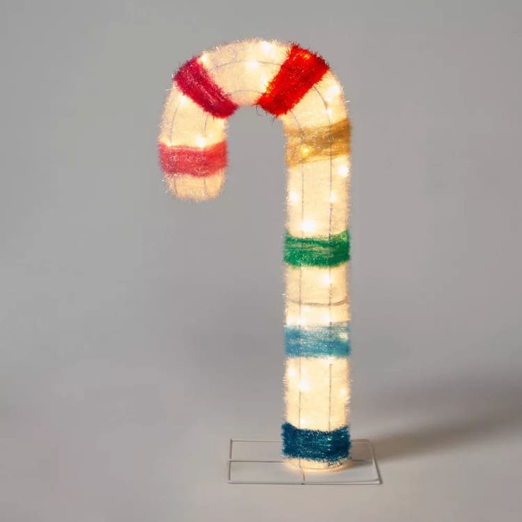 Target Tinsel Candy Cane Novelty Sculpture Light - Wondershop