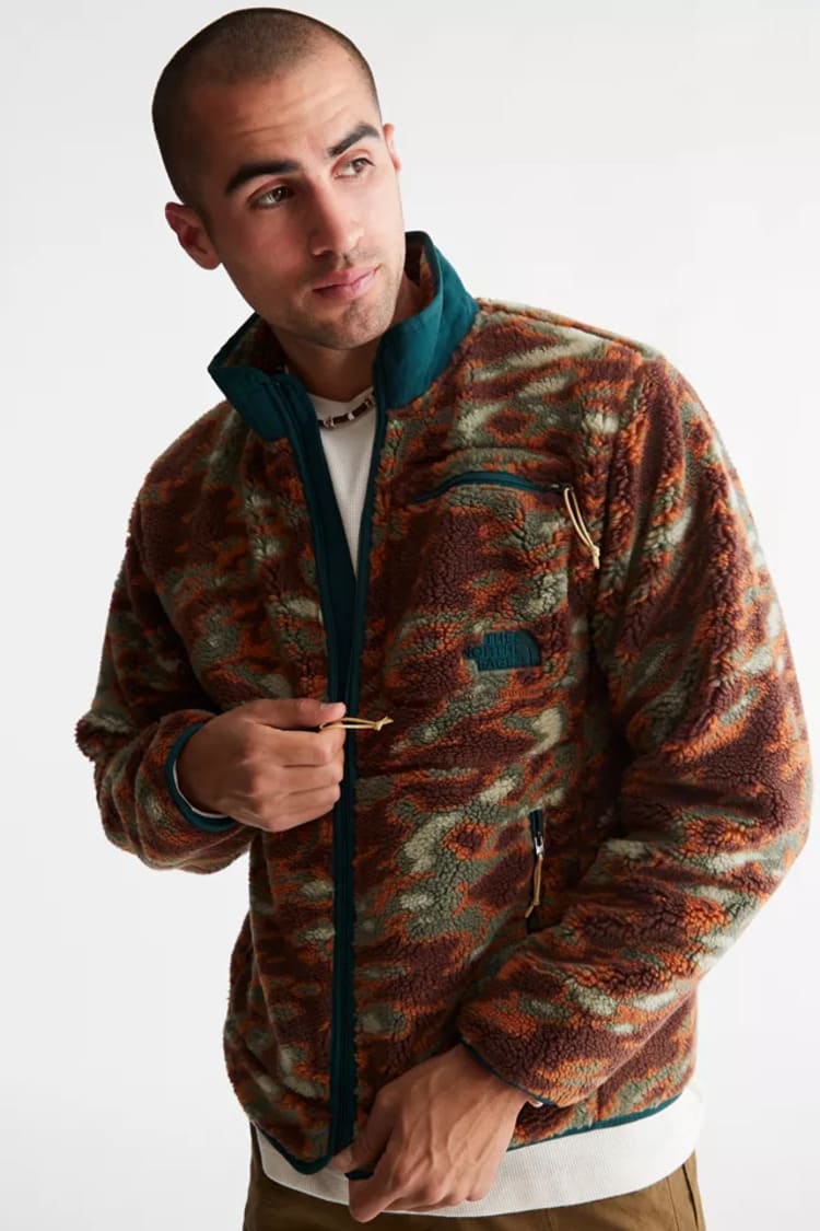 UO The North Face Jacquard Extreme Pile Jacket