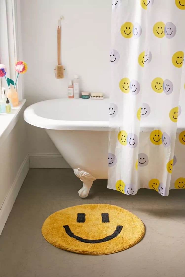 Urban Outfitters Happy Face Bath Mat