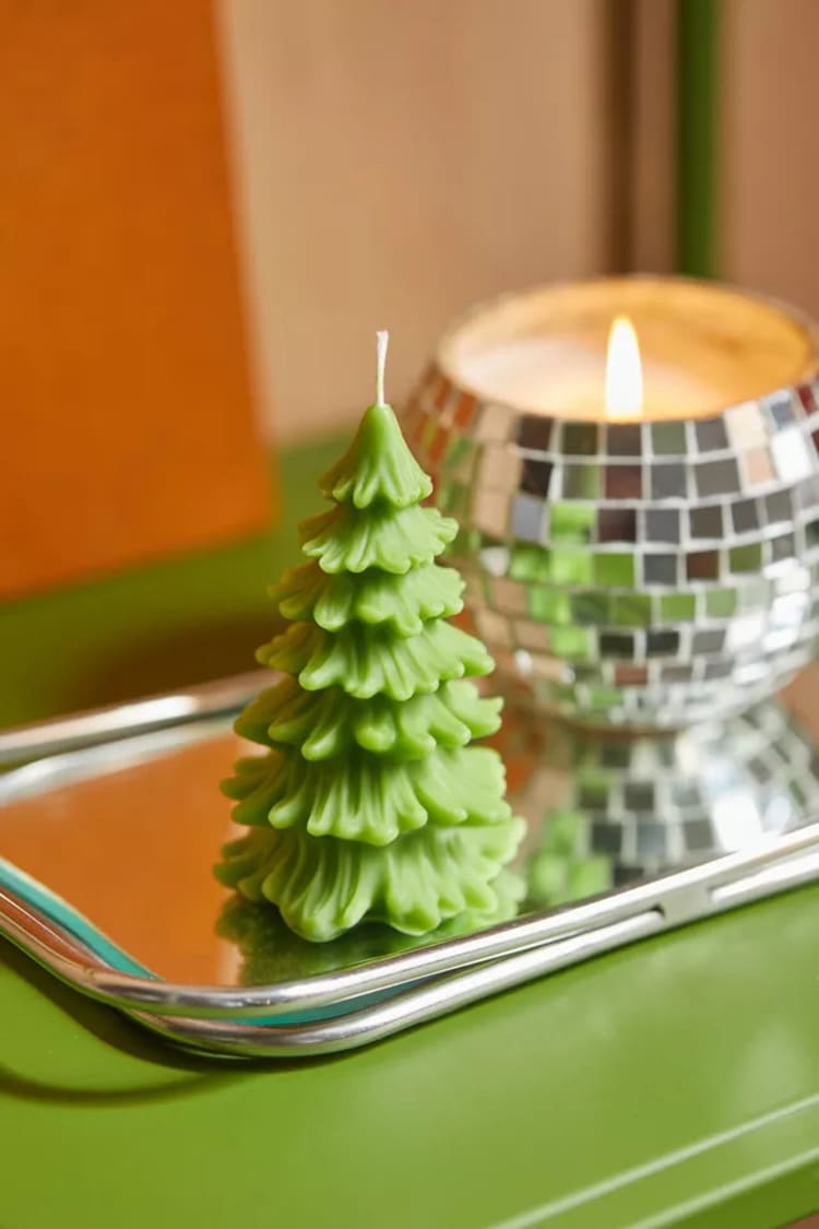 Urban Outfitters Yui Brooklyn Pine Tree Shaped Candle