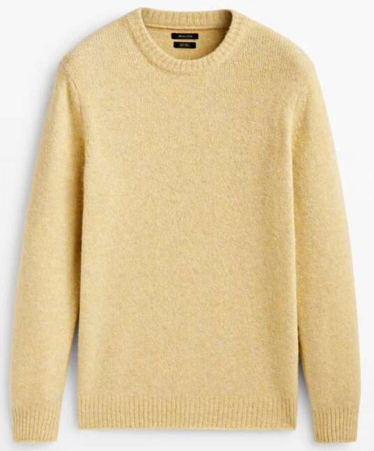 Zara Crew Neck Knop Yarn Sweater