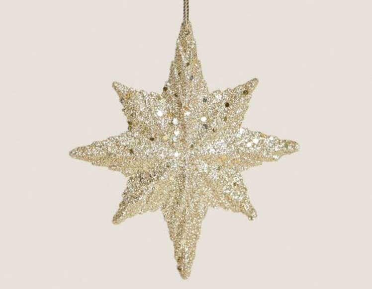 Zara Home Small Glitter Star Christmas Ornamental