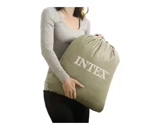 Plastic bag for storage of the inflatable mattress