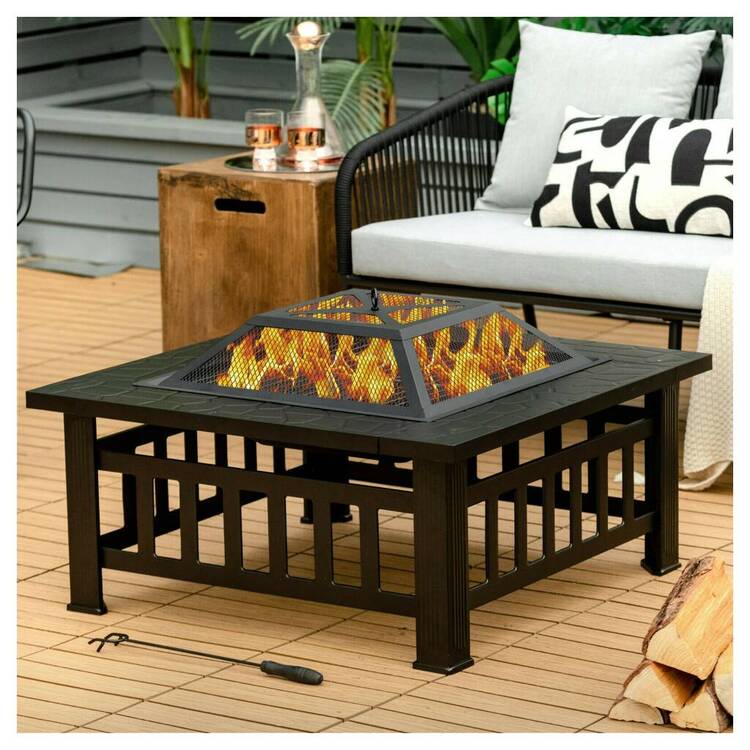 Target 3 n 1 Outdoor Square Fire Pit Table 4