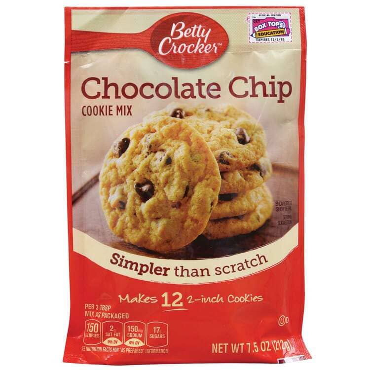 Dollar Tree Betty Crocker Chocolate Chip Cookie Mix