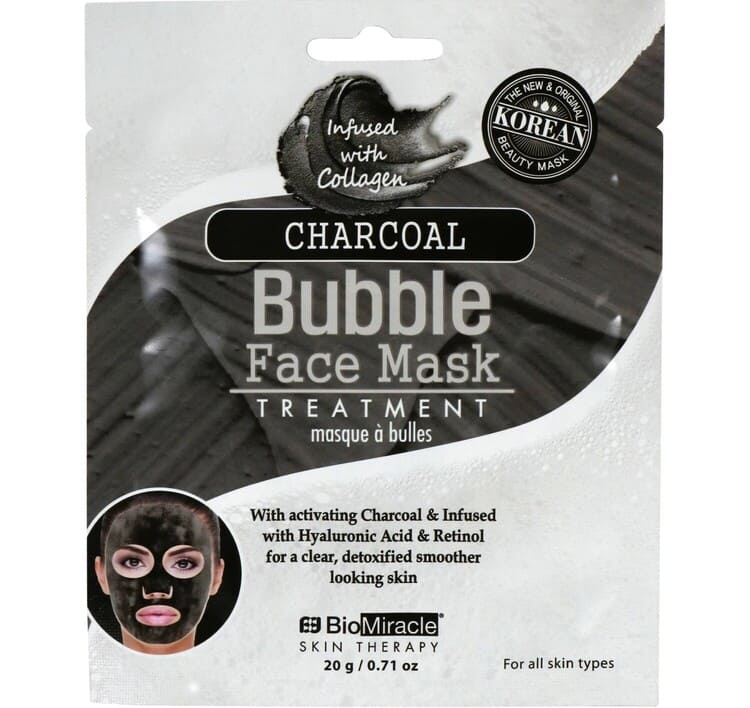 Dollar Tree Bio Miracle Charcoal Bubble Face Mask Treatments