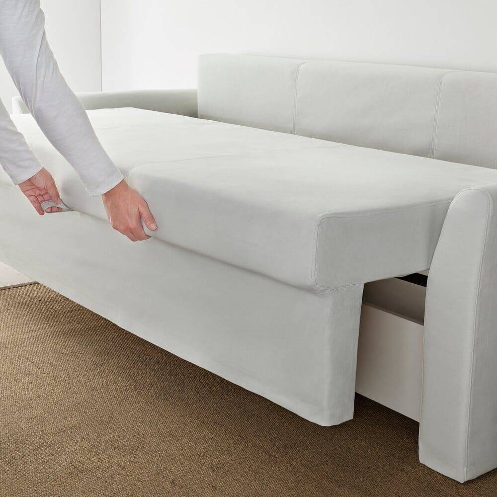 HOLMSUND Sleeper sofa, Orrsta light