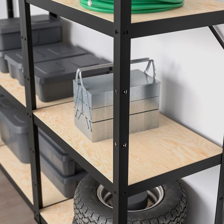 IKEA Shelving unit, black wood