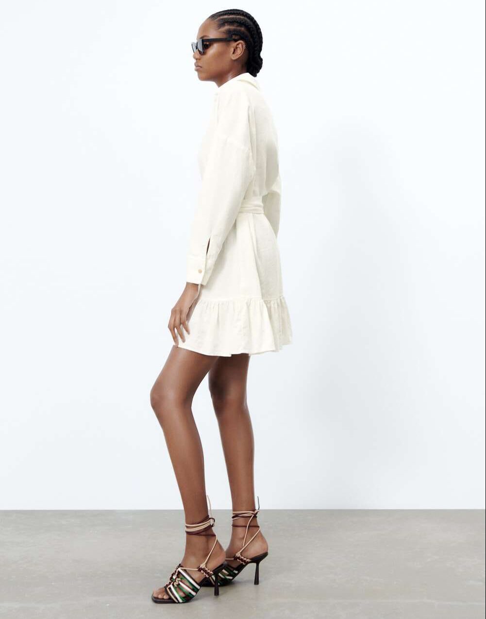 LINEN BLEND SHIRTDRESS FROM ZARA