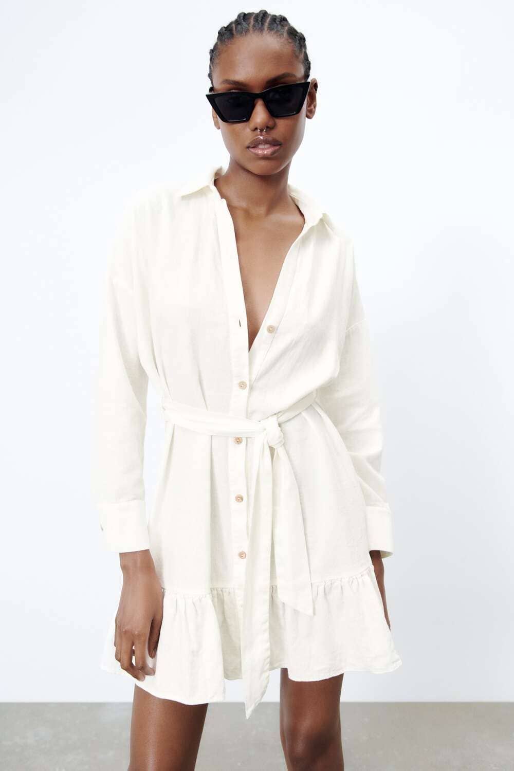 LINEN BLEND SHIRTDRESS FROM ZARA