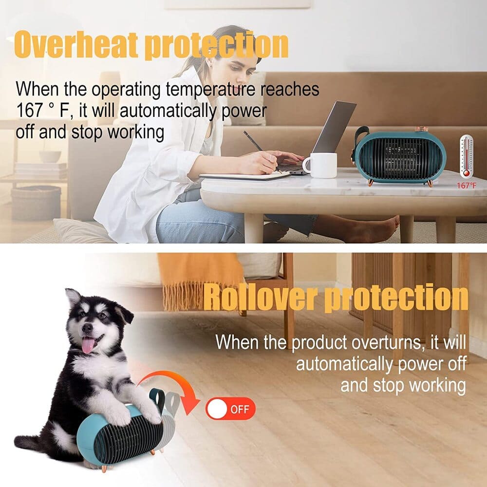 Amazon METKIIO Space Heater – Portable Mini Heater for Home and Office