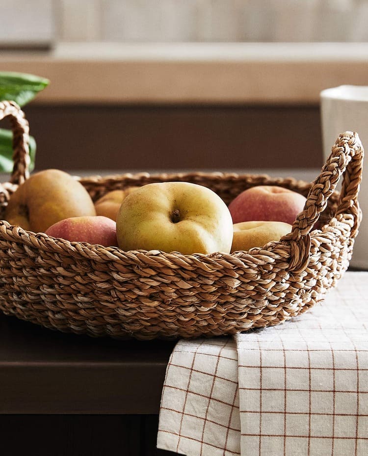 ZARA HOME LARGE FRUIT BOWL WITH HANDLES
