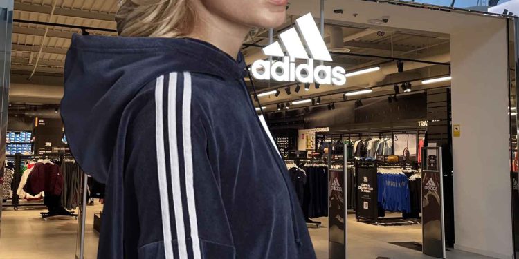 Adidas Women's Velor Cropped Sweatshirt