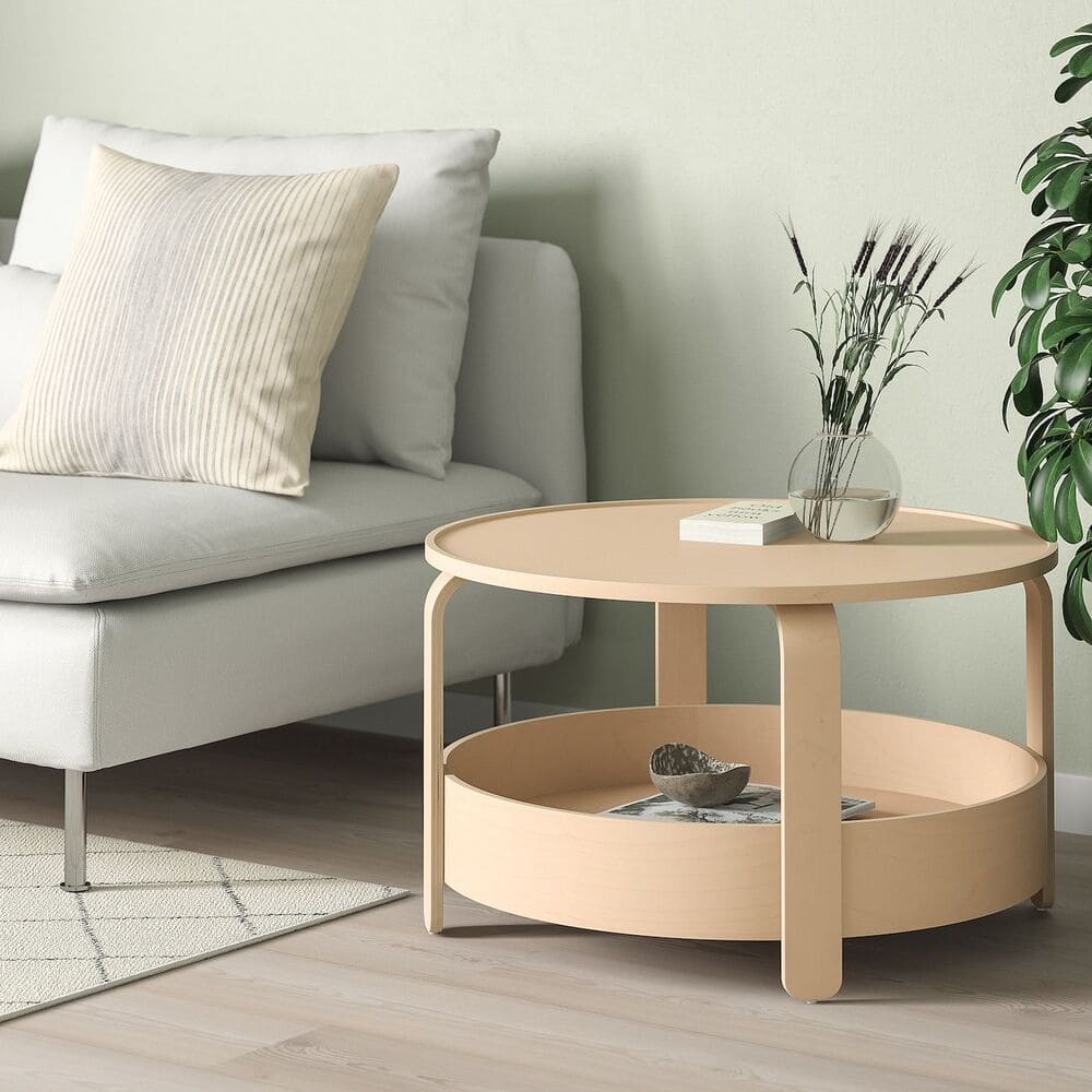 BORGEBY Coffee table, birch veneer